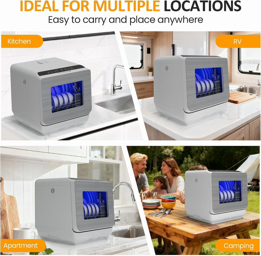 Portable Dishwasher 18’’ Countertop with 152OZ Water Tank