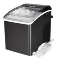 KIM26-B Ice Makers Countertop, Portable Ice Maker, 26Lbs/24Hrs 9 Bullet Ice Cubes Ready in 7 Mins, Self-Cleaning Function, L&S Size, with Ice Scoop and Basket, Perfect for Party, Black