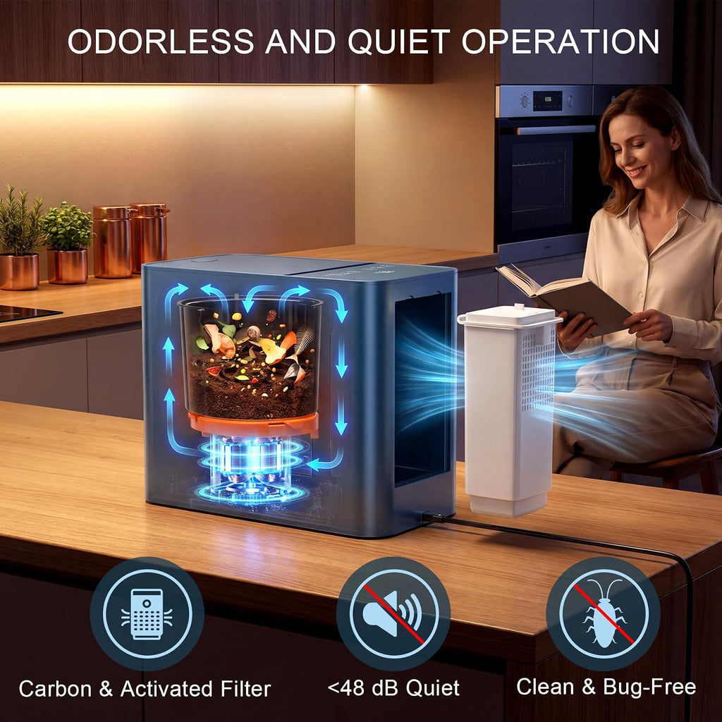 3.2L Electric Composter, Countertop Food Waste Indoor Compost Bin